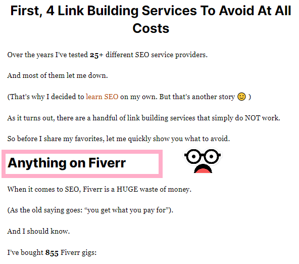 First, 4 Link Building Services To Avoid At All Costs