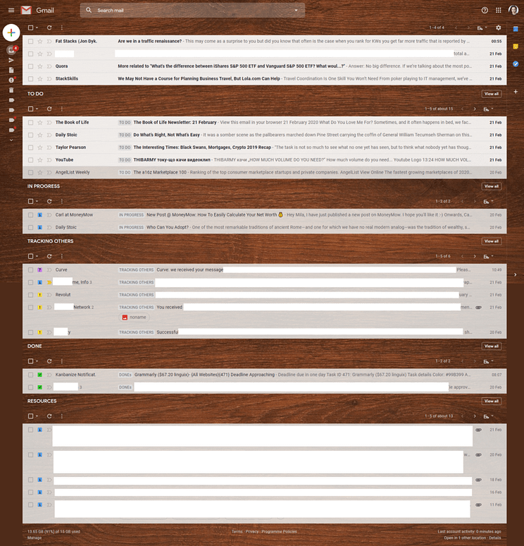 My current “flow” is built-in Gmail to replicate a Kanban board